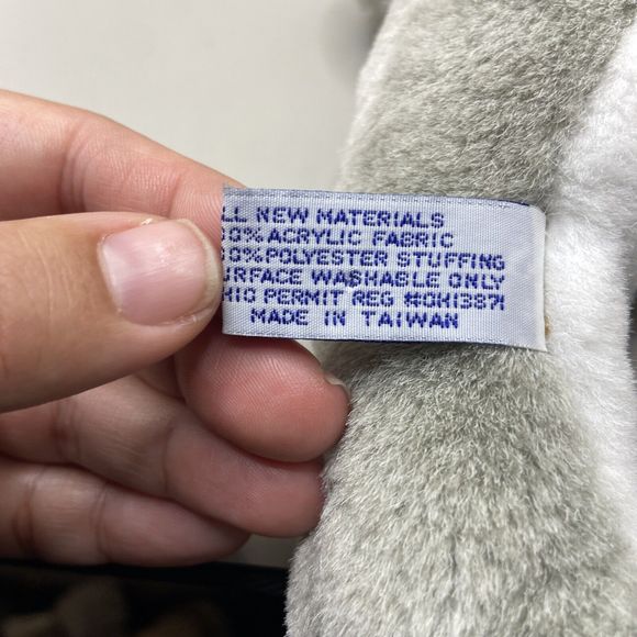 Vintage 1992 Sea World Dolphin 10" Plush Gray & White Blue Eyes Stuffed Animal - Picture 3 of 7